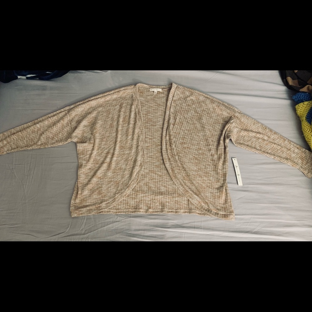 Women’s Another Reason open front oatmeal color cardigan